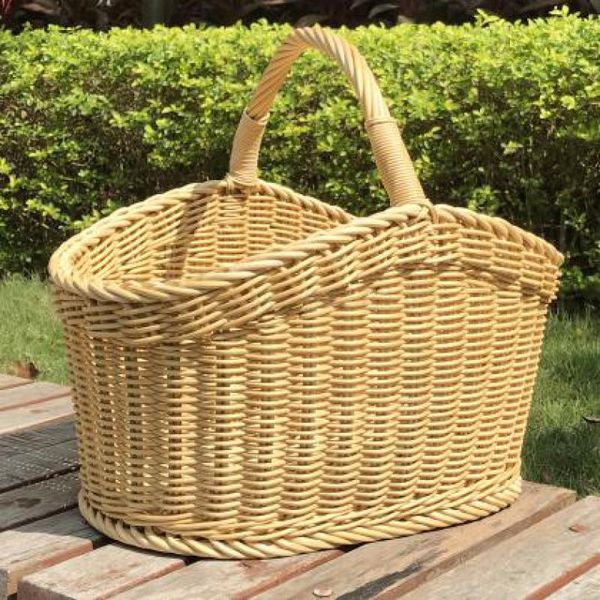 

storage baskets ins picnic basket large shopping weaving fruit hamper