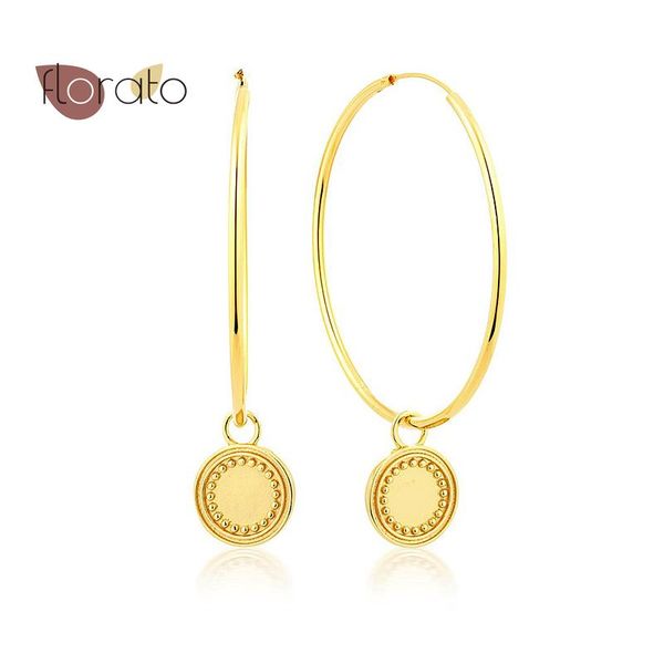 

hoop & huggie 925 sterling silver ear buckle big circle earring diameter 47mm minimalism fashion jewelry for women birthday gifts, Golden;silver