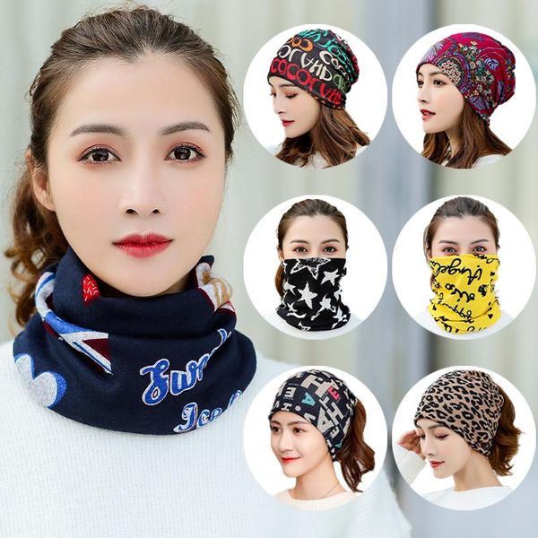 

beanies hat and scarf integrated 2021 winter small muffler women wild neck warmth multifunctional plus velvet cover