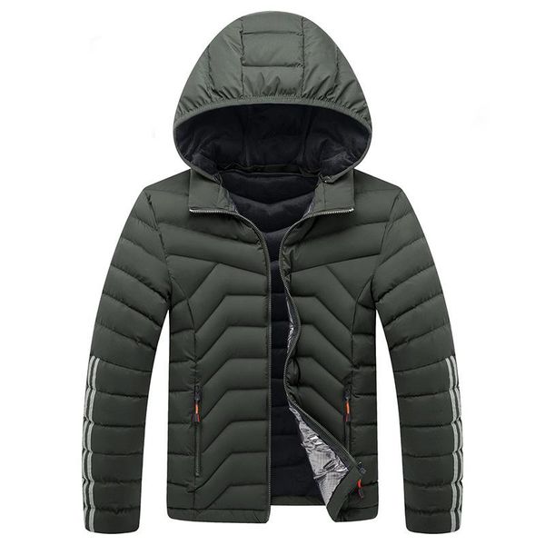 

men's jackets plush thickened hooded cotton padded clothes ribs patted, Black;brown