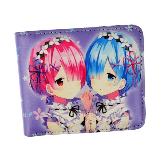 

wallets 2021 beautiful girl lady wallet re:zero kara hajimeru isekai seikatsu with card holder coin pocket, Red;black