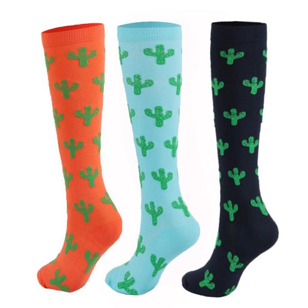 

socks & hosiery compression premium stylish breathable anti-friction stockings for running sports hiking j55, Black;white