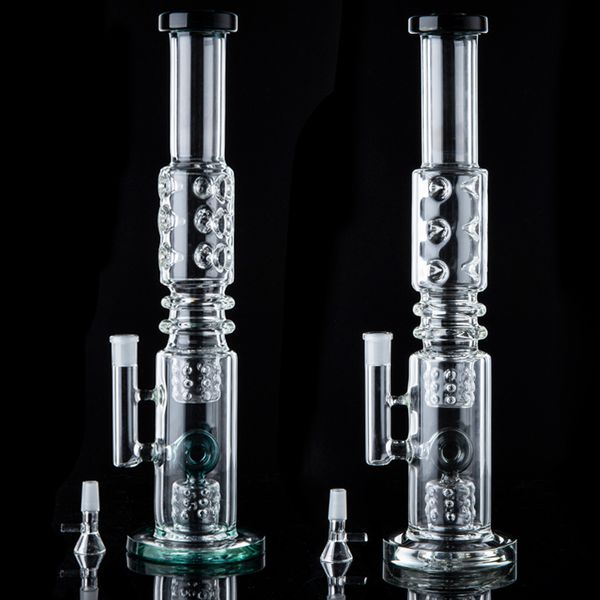 Bong-Wasserpfeifen, gerades Rohr, 5 mm dickes Glas, große Bongs, Duschkopf, Öl, Donut, Perc, N-Löcher, Perkolator, DAB-Rigs, Becher, Wasserpfeifen, Rauchen, Wasserpfeifen, Wachs, Großhandel