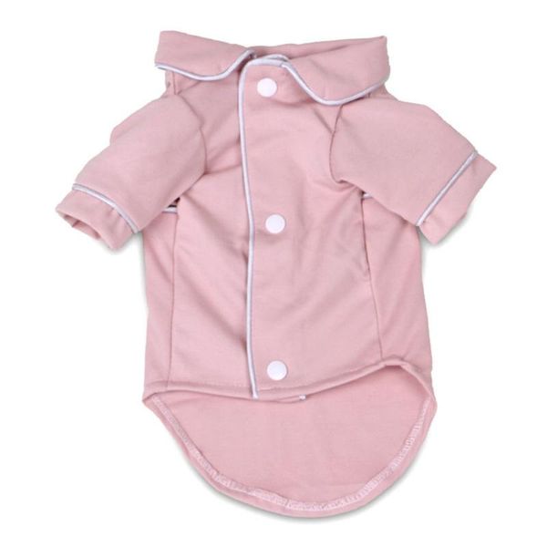 

dog apparel pet cat cotton female/male pajamas soild jumpsuit soft clothes