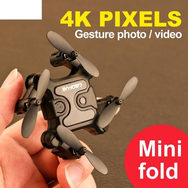 

mini drone hd camera wifi fpv air pressure altitude hold black and gray foldable quadcopter rc toy drones