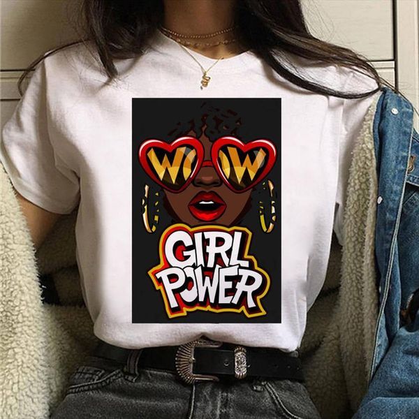 

feminists harajuku feminism girl women power 90s graphic summer aesthetic tees female, White