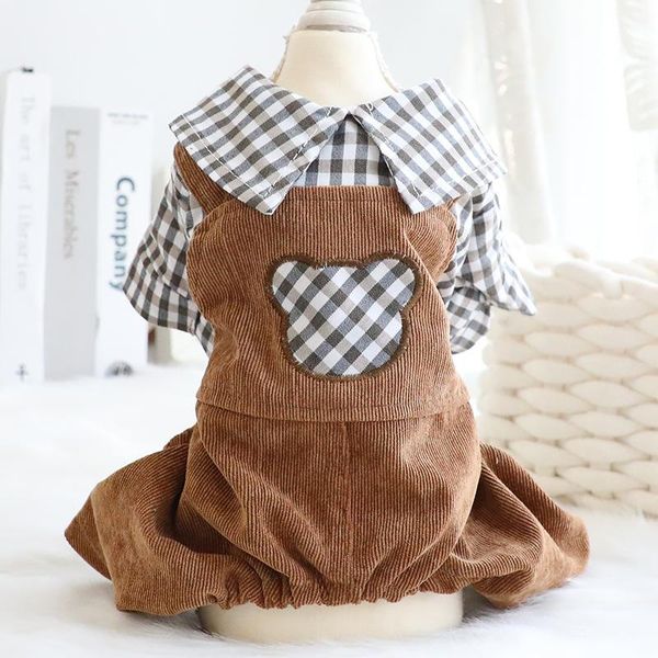 

dog apparel pet clothes for autumn and winter thick cotton warm jumpsuits small puppy four feet clothing kawaii