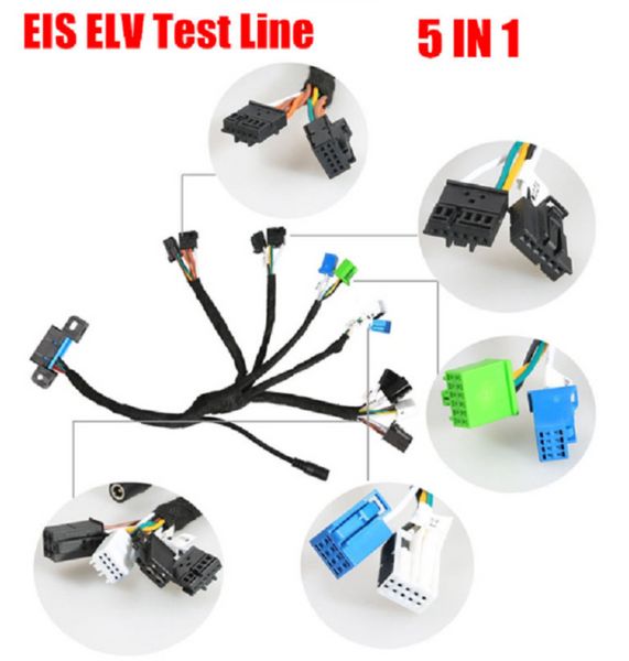 EIS ELV Test Cables 5 In1 Техническое обслуживание Работа вместе с CGDI PROG MB (5-в-1) W204 W212 W221 W164 W166 EIS ELV Full Set