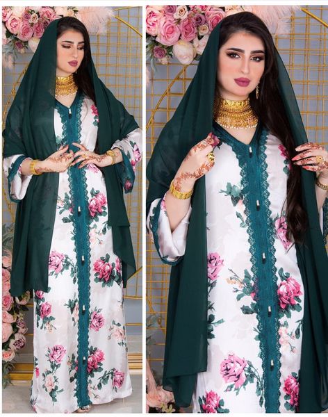 

turkye arabic muslim dress women flower elegant kimono moroccan long dresses jubah caftan hijab abayas robe dubai arab clothing, Red