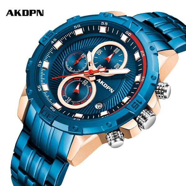 

wristwatches akdpn unique design men wrist watches for male clock steel band luminous relogio masculino, Slivery;brown