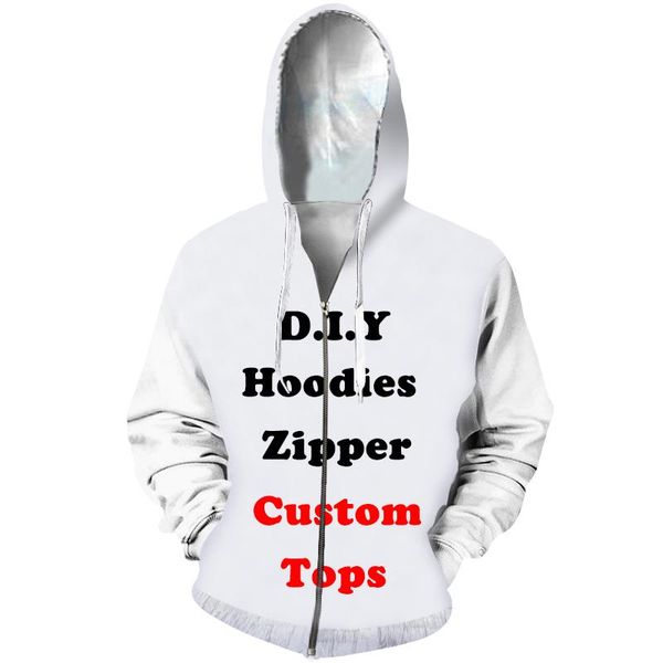 

men's hoodies & sweatshirts diy custom design mens womens clothing 3d print zipper sweatshirt drop wholesalers suppliers for shipper, Black