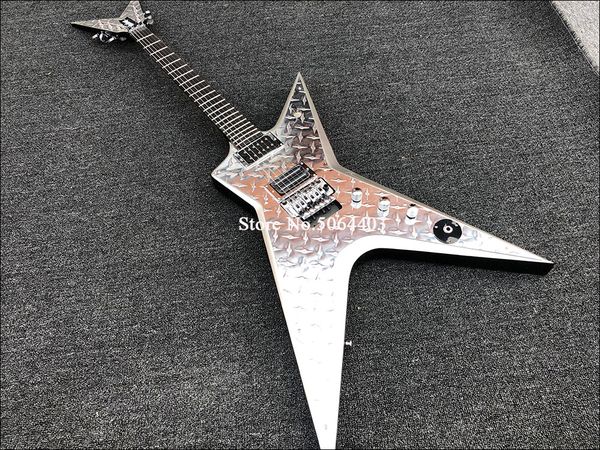 Wash Dim 3 USA Stealth Dimplate Dimbag Darrell E-Gitarre, Metall-Diamantplatte, Flyod Rose Tremolo-Brücke, Chrom-Hardware