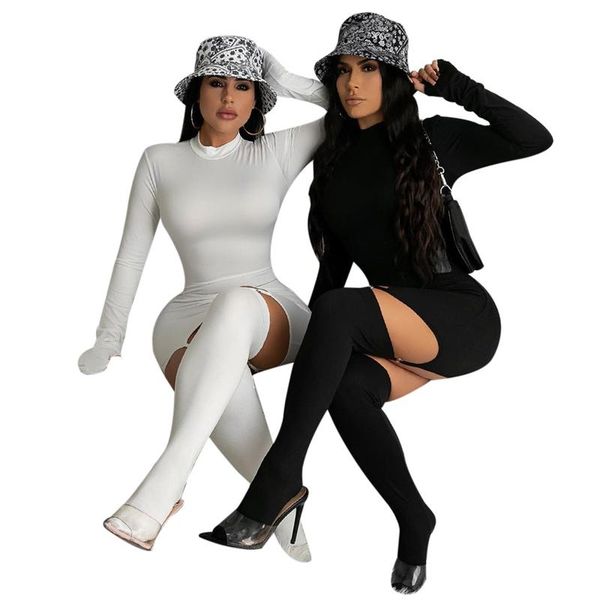 

casual dresses zoctuo solid stockings dress turtleneck zipper long sleeves with gloves fashion club bodycon party wear, Black;gray