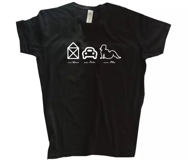 

my house-my car-my old man woman marriage family funshirt t-shirt s-3xl, White;black