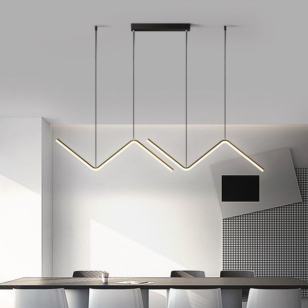 

pendant lamps modern led light for table dining kitchen fixture creative loft interior home decor waves lamp