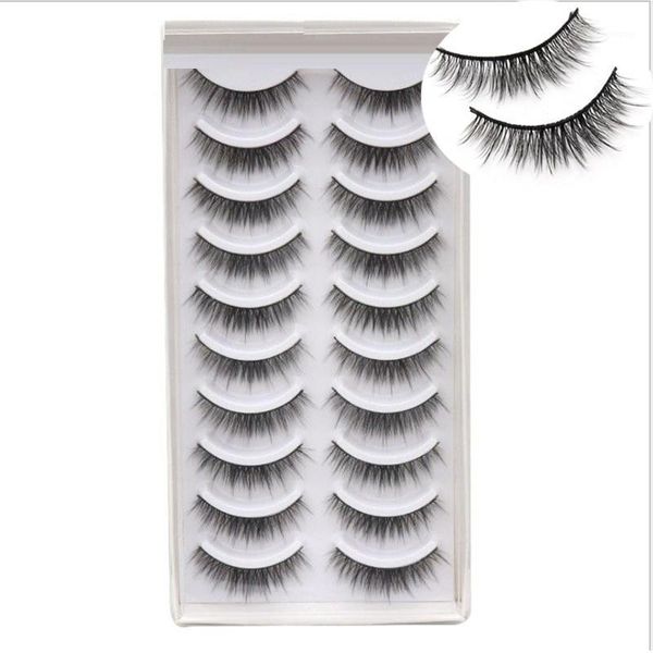 

10pairs 100% real mink lashes 3d natural false eyelashes soft extension makeup kit1