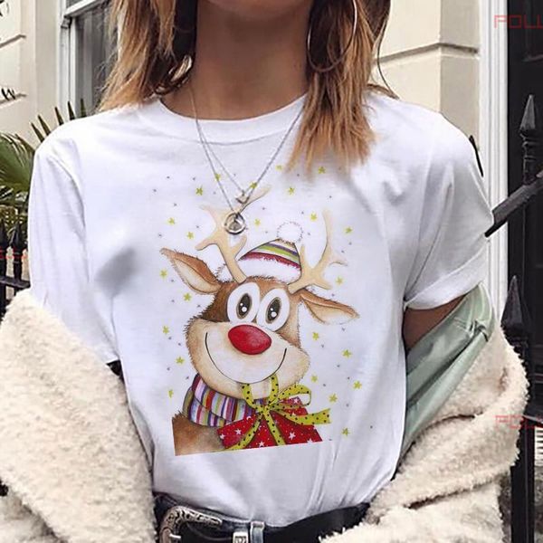 

maycaur cute reindeer men fashion mens christmas harajuku short sleeve white suitable all seasons, White;black