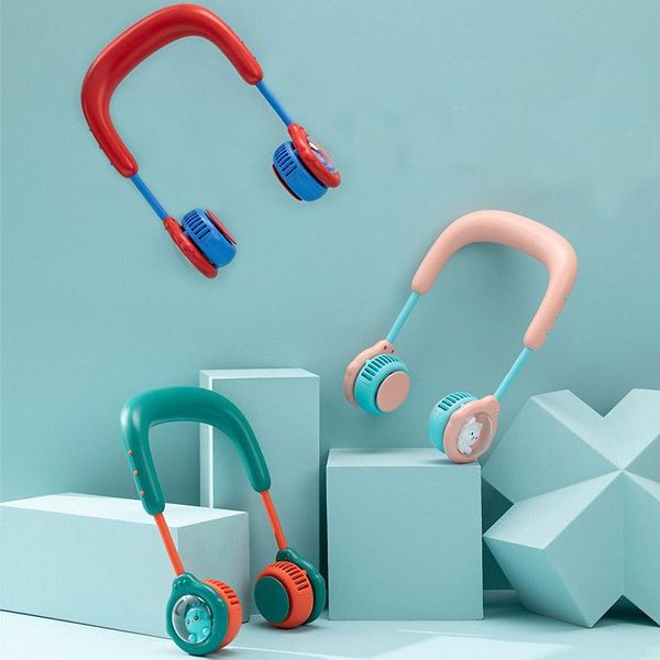 

electric fans z30 children and adults hanging neck fan creative cartoon cute mini charging outdoor student portable lazy