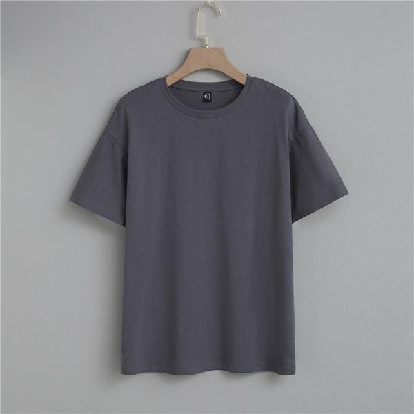 

solid cotton t shirts for women summer vogue lady casual plus size t-shirt harajuku streetwear o-neck tees men and women's, White