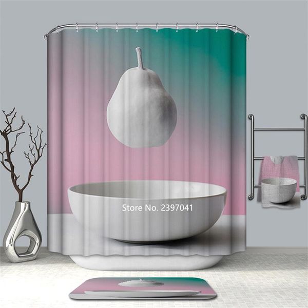 

shower curtains modern simple nordic wind curtain room bathroom partition dry and wet separation waterproof mildew proof