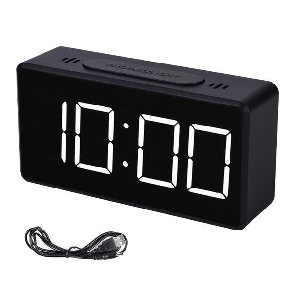 

other clocks & accessories digital mirror led display alarm clock electronic time temperature calendar table usb charging student desk