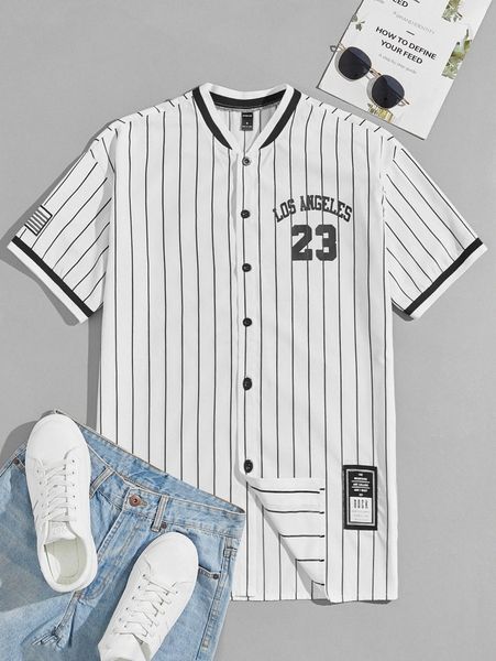 

men striped letter graphic shirt o8wb#, White;black