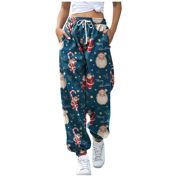 

women's pants & capris women aesthetic casual christmas high waist wide leg trousers female warm baggy all-match chic trendy harajuku f, Black;white