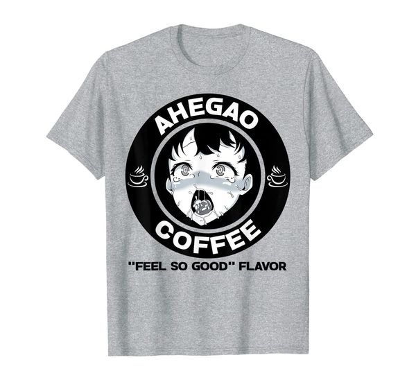 

funny ahegao face shirt coffee feel so good manga girl tee, White;black