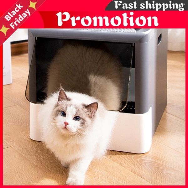 

other cat supplies fold bedpan litter box fully enclosed deodorant pet toilet with shovel high capacity tray within 10kg
