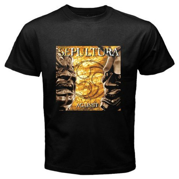 

New Sepultura Against Logo Men's Black T-Shirt Size S-3XL, White;black