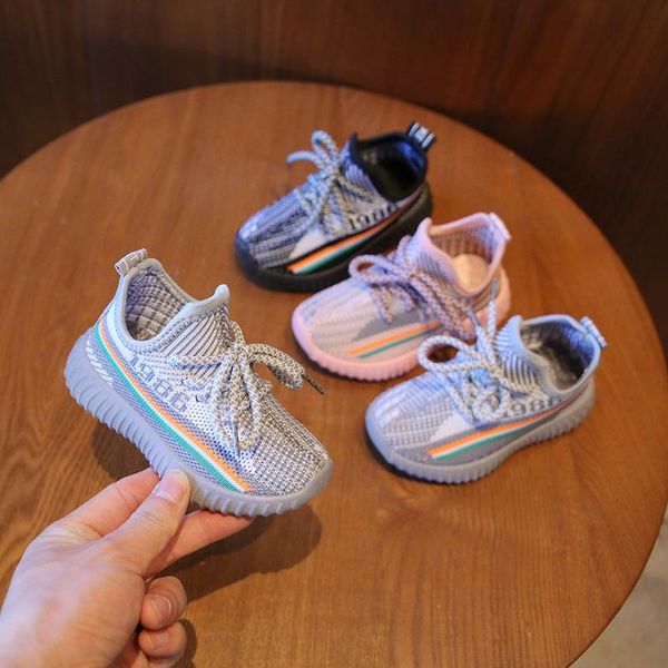 

fashion children's sneakers kids sports shoes for girls boys breathable mesh tenis infantil running athletic & outdoor, Black