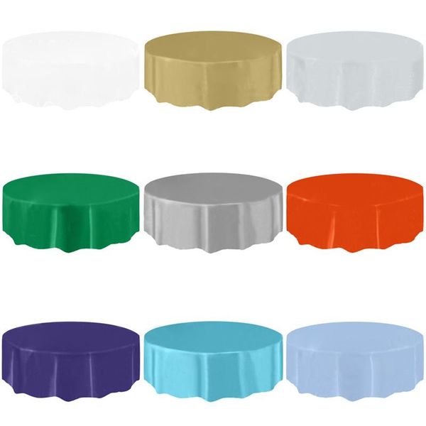 

table cloth environmentally friendly round plastic party wedding tablecloth