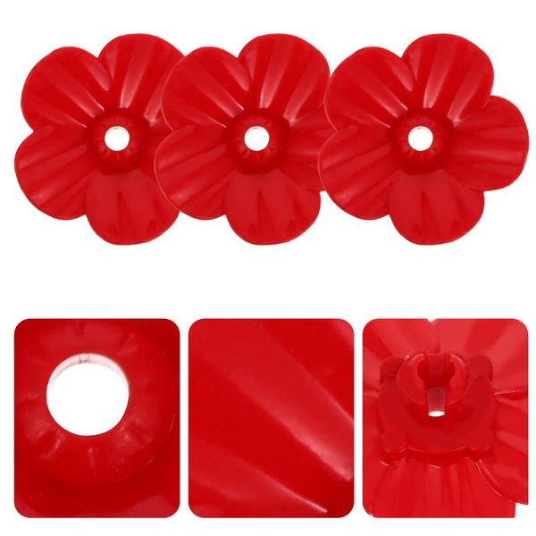 

25pcs replacement flower feeding ports bird feeder flowers outlet decor (red) watering equipments