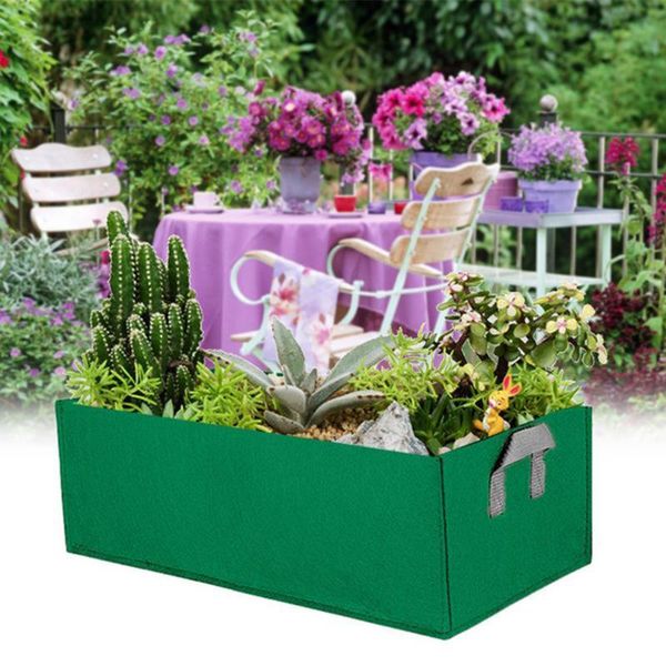 

planters & pots 1pc fabric garden rectangle breathable planting container growth bag vegetable flower grow planter home pot tool