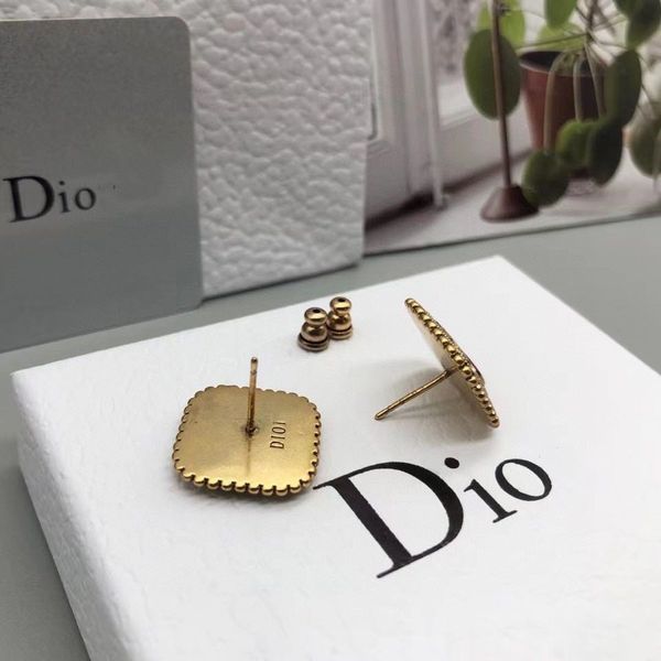 

70% off new letter full drill earrings high version material, Golden;silver