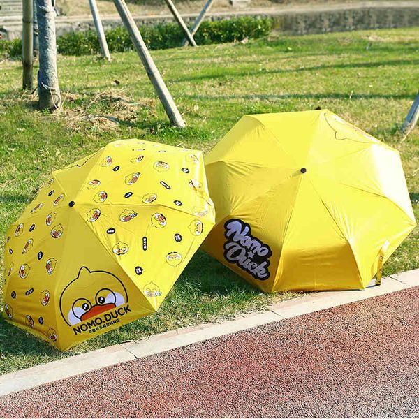 

maihe stationery mhl081392 a-claw cute maituanzi black gum three fold sunny umbrella