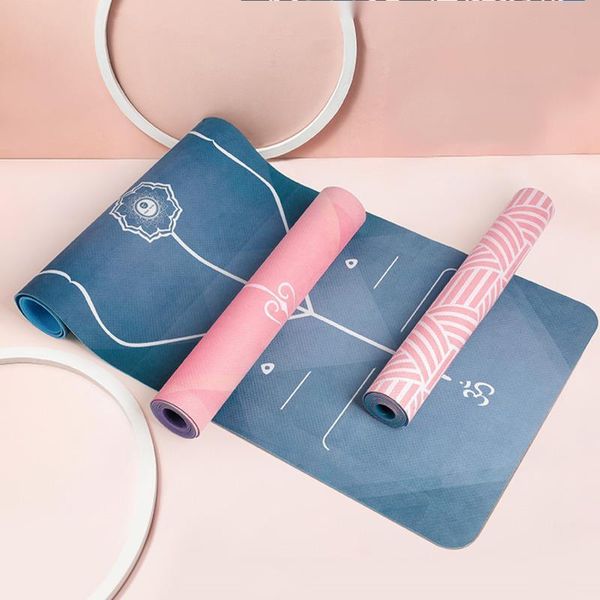 

yoga mat suede+tpe foldable portable towel blanket non slip fitness exercise for pilates home gym travelbeginners 2mm mats