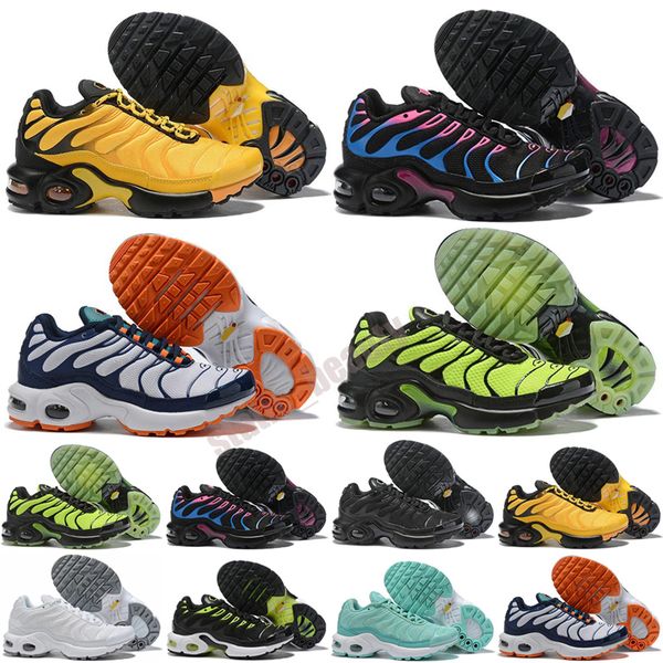 

tn plus kids running shoes black white for boys girls tns sports sneakers youth casual trainers des chaussures size 28-35