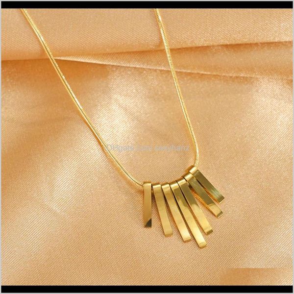 

necklaces & pendants jewelry drop delivery 2021 pendant japan and south korea titanium steel does not fade womens clavicle chain light luxur, Silver