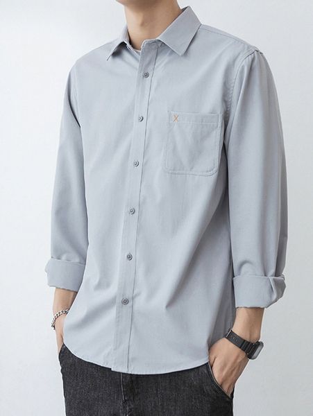 

men graphic pocket detail shirt i6ef#, White;black