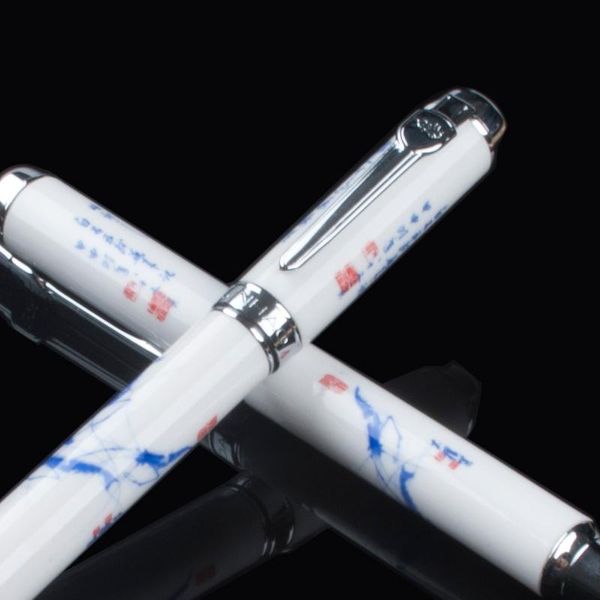 

gel pens jinhao 950 porcelain blue and white roller ball qibaishi shrimp paint