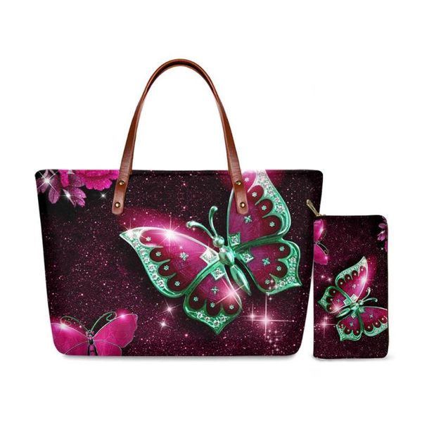 

vintage retro soft pu leather ladies large shoulder bags fashion butterfly pattern women purse handbags girls bag 2021 duffel