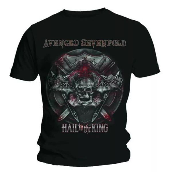 

avenged sevenfold a7x battle armour licensed men t-shirt, White;black