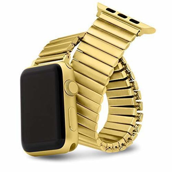 Pulseira de relógio elástica para Iwatch 38mm 40mm 44mm 42mm Mulher Expansão de aço inoxidável Pulseira de luxo para Apple Watch Series 6 5 4 3 Se 7