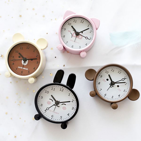 

small creative alarm luminous bedside lovely children cartoon silent clock ornaments students use simple