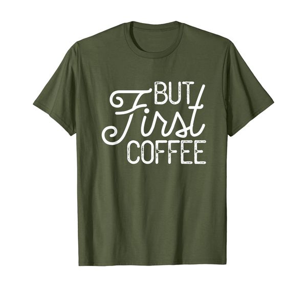 

but first coffee t-shirt, White;black
