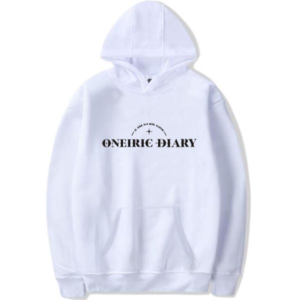 

women's hoodies & sweatshirts kpop iz*one 3rd mini oneiric diary same printing pullover izone fleece/thin loose sweatshirt, Black