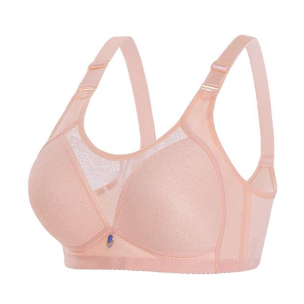 

bras women soft cotton back closure bralette big size 38-44 b c cup bra large underwear middle age lingerie, Red;black