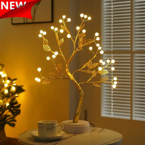 

night lights led light tree fairy home decoration lamp usb battery operated for christmas bedroom bedside table