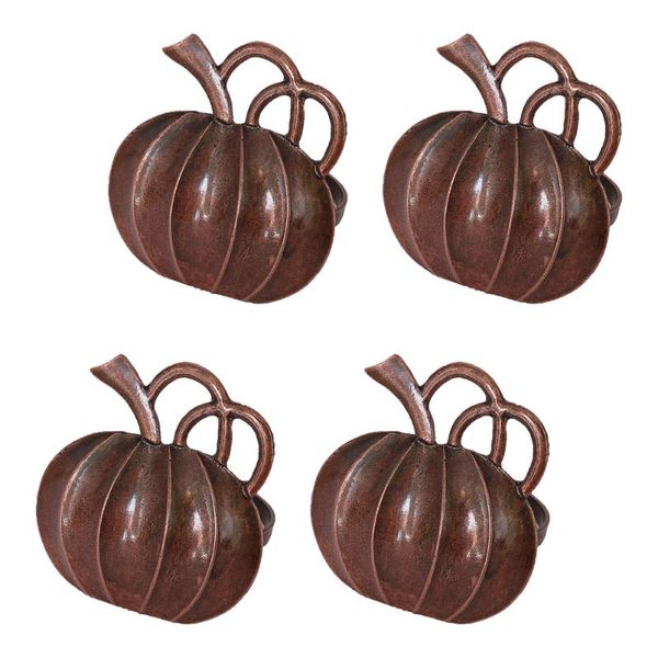 

napkin rings 4pcs vintage alloy pumpkin shape holder harvest theme party